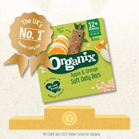 Organix Apple & Orange Soft Oaty Bars 12+ Months 6 x 23g