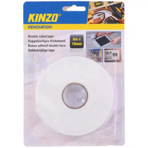 Kinzo Doppelseitiges Klebeband Strong Tape - PE-Material - 5x18 mm