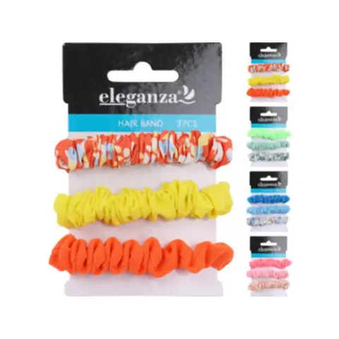 Lot de 3 anneaux pour cheveux, style aléatoire