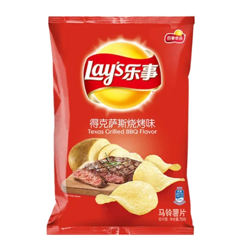 LAY  Potato Chip-Texas Grilled BBQ 樂事薯片-德克薩斯燒烤70g