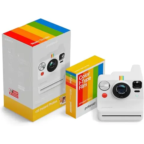 Polaroid Now Gen 3 Instant Camera Bundle – White –With 8 Films