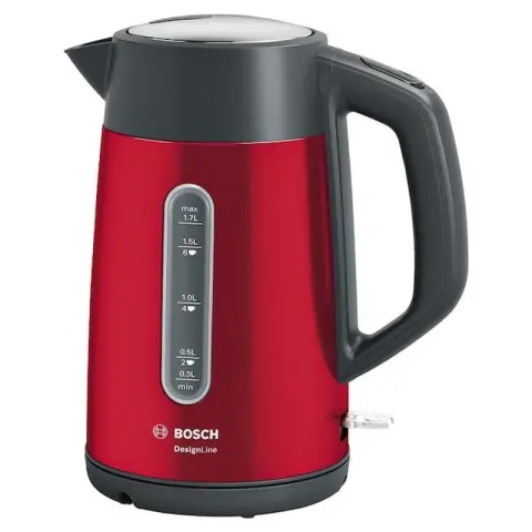 Bosch TWK4P434 DesignLine - Bouilloire électrique - Rouge Noir