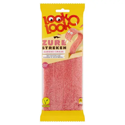 Look-O-Look Sour Strawberry Mats 125g