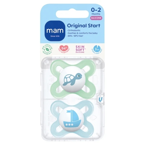 MAM Pure Start 0-2m Soother 2Pk