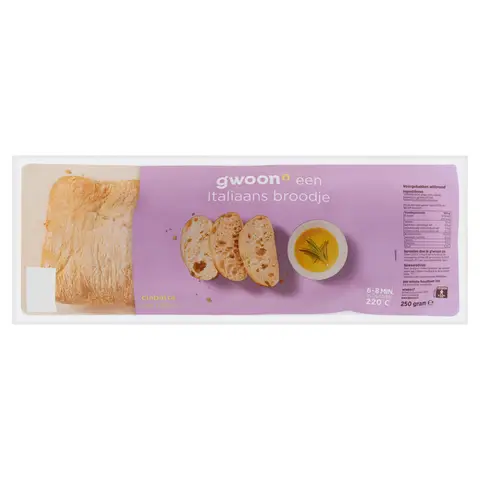 g'woon Ciabatta 1 Stuk 250 g