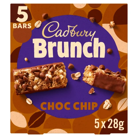 Cadbury Brunch Chocolate Chip Cereal Bars 140g