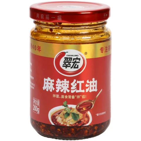 Cuihong Spicy Hot Chilli Oil Sauce 200g 翠宏麻辣红油 200g