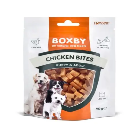 Boxby Boxby Chicken Bites - Hondensnacks - Kip Vis 90 g