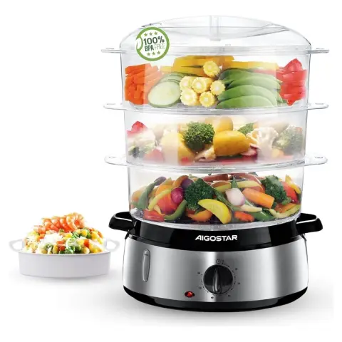 Aigostar 9L Electric SUS Food Steamer 800W