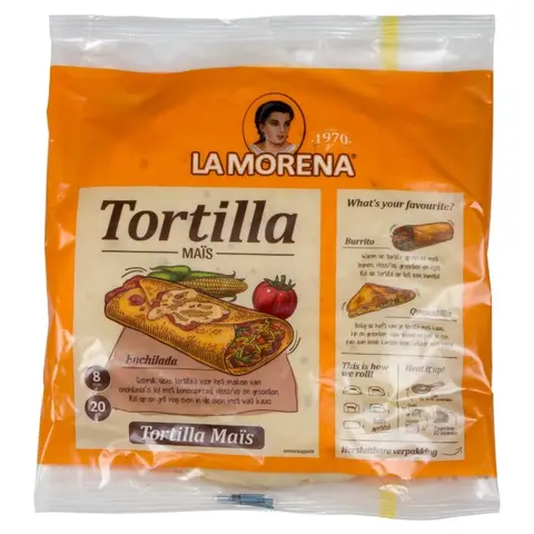 La Morena Maïstortilla's 8 Stuks