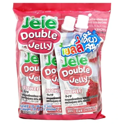 Jele Double Jelly - Lychee 3x125g