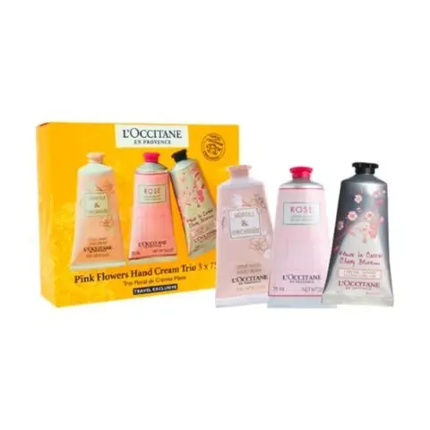 L'OCCITANE Pink Flowers Hand Cream Trio Set 225 ml