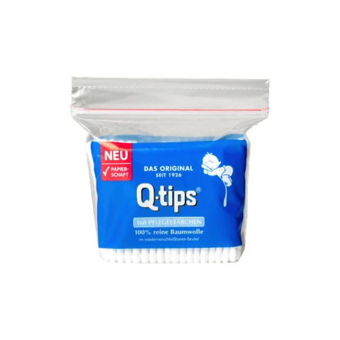 Q-Tips Pflegewattestäbchen Papierschaft 160 Stück