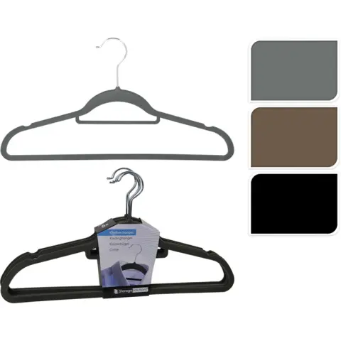 Excellent Houseware 5pcs - Adult Collar Clothes Shelf Hanger Clothes Hanger Wardrobe Hanger Hook Laundry Rack 【Random Delivery In Three Colors】
