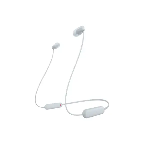 Sony WI-C100 Headset Draadloos In-ear Oproepen/muziek Bluetooth Wit