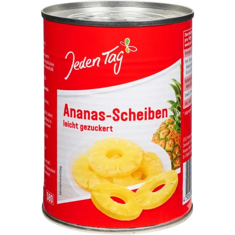 Jeden Tag Sliced Pineapple in Light Syrup 340g