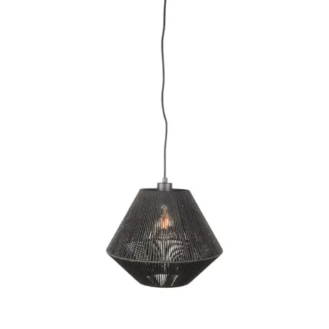 LABEL51 Hanglamp Ibiza - Zwart - Jute - 1-Lichts Zwart - Jute - 1-Licht