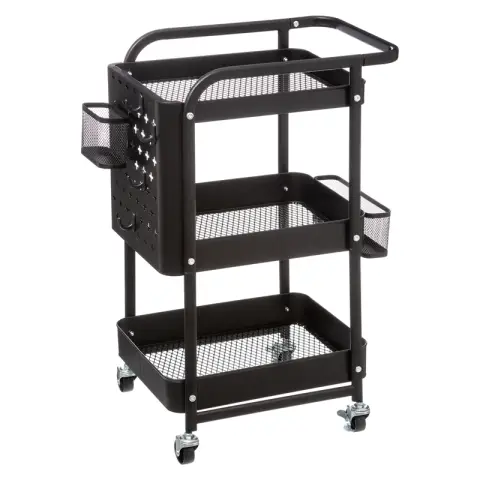 Schwarzer Metalltrolley Schwarz BR2