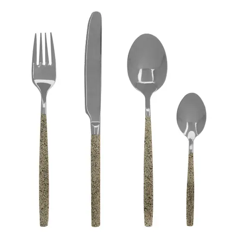 Avie 16 Piece Granite Pattern Cutlery Set