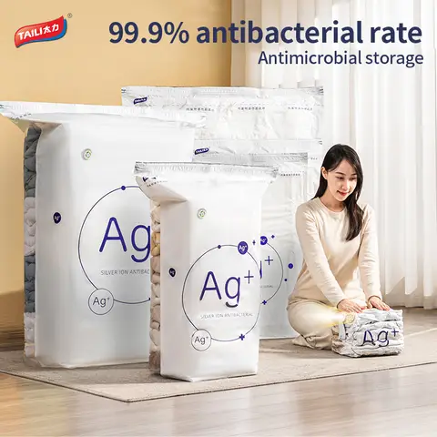 TAILI Lot de 3 sacs de rangement sous vide - 50 x 70 x 30 cm