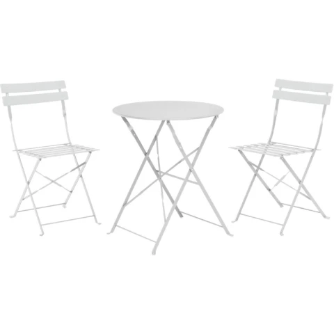 Ensemble de bistrot 3 pièces, tapis gris clair