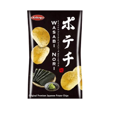 Koikeya Potechi Japanese Potato Chips - Wasabi Nori 100g 湖字屋芥末薯片 100克