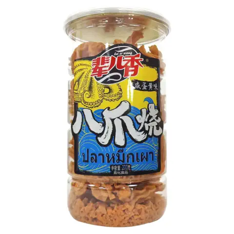 BEIERXIANG OCTOPUS SHAPED CRACKERS SALTED EGG YOLK FLAVOUR 200G  辈儿香八爪烧咸蛋黄味 200G