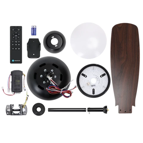 Aigostar LED FL-4230DC - Fan Light - 42" Suspension DC30W 3-Blade Black