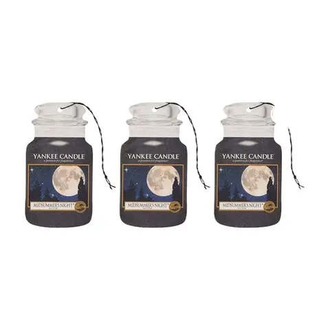 Yankee Candle Autoduft Car Jar Ultimate, up to 4 weeks of fragrance, Midsummer’s Night, 3 pieces