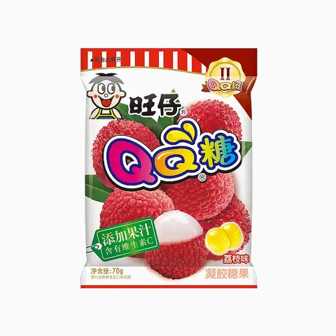 Wangzai QQ Gummy candy (Lychee flavour) 70g 旺仔QQ糖(荔枝味) 70g