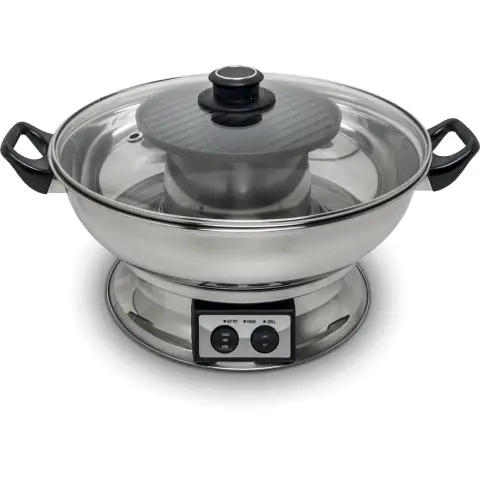 Remo Elektrische kookpot met grillplaat BBQ