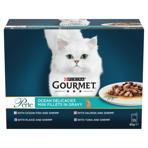 Gourmet Perle Ocean Delicacies Mini Fillets in Gravy 12 x 85g