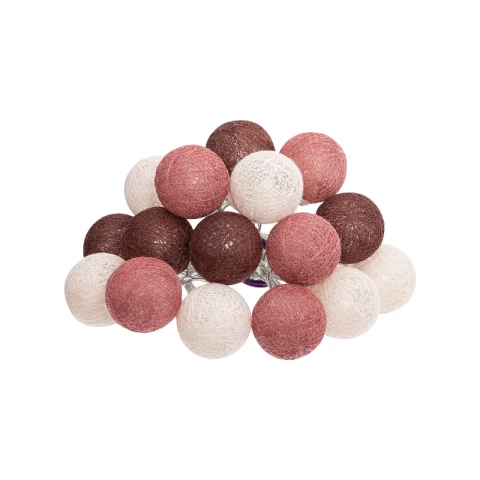 Guirlande LED à piles 16 boules diam. 3,5 cm dune