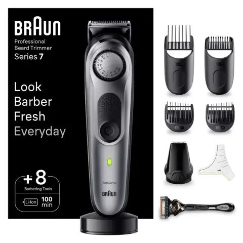 Braun Beard trimmer Series 7 BT7420 BT7420 Trimmer With Hairdressing Tools and 100 Minutes Usage Time