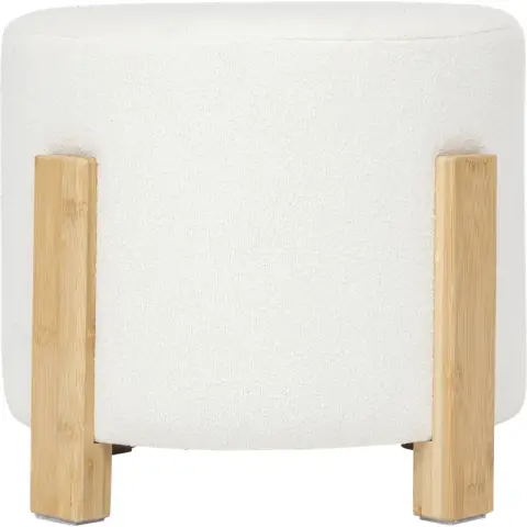 Bansa Hocker aus weißem Bouclé