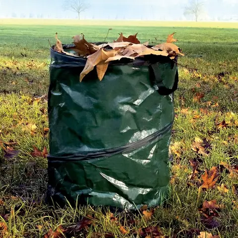 TENAX Sac à Déchets de Jardin 115 L Vert, Élastique avec Structure de Support à Ressor