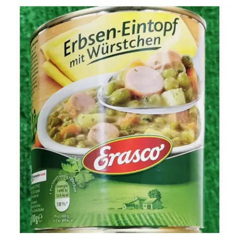 Erasco Pea Stew with Sausages 800g