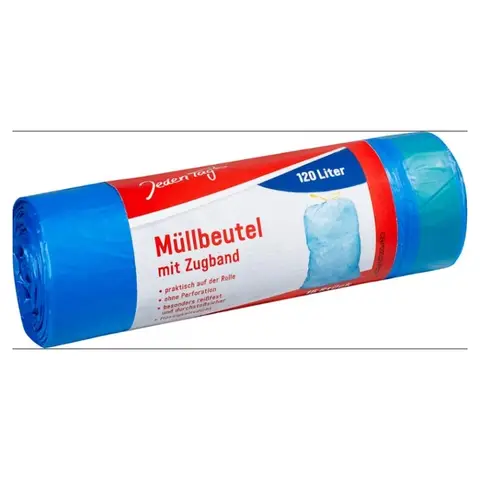 Jeden Tag Müllbeutel mit Zugband 120L