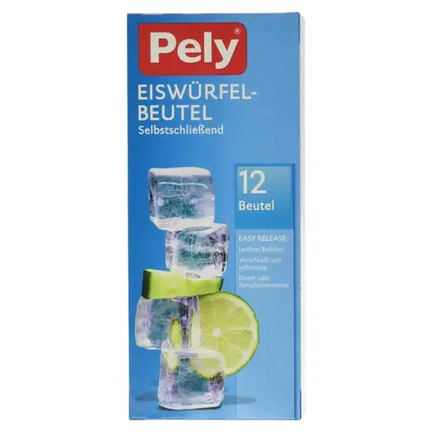 Soft ice cubes, self-closing, 12 bags, white, piece