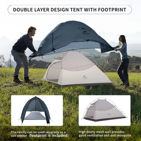 NatureHike Cloud Up 2 Upgrade Tente 2P 3-4 Saisons Ultraléger Camping