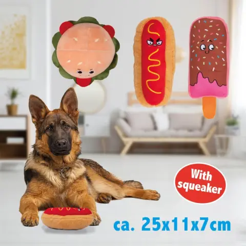 Hundespielzeug Fast Food 3as