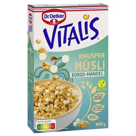 Oetker Vitalis Knusper Müsli Kokos Mandel 400 g