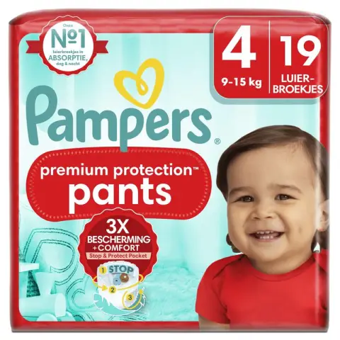 Pampers Premium Protection Pants Size 4 Diaper Pants 9kg-15kg 19 pcs S4