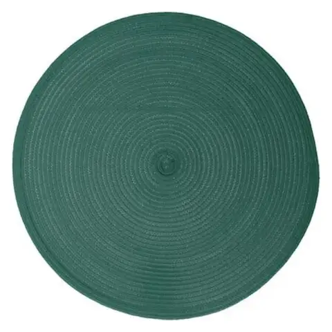 Set de table rond tissé Isolation thermique - Emeraude - 38cm