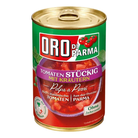 Oro di Parma Tomaten mit Basilikum 400 g