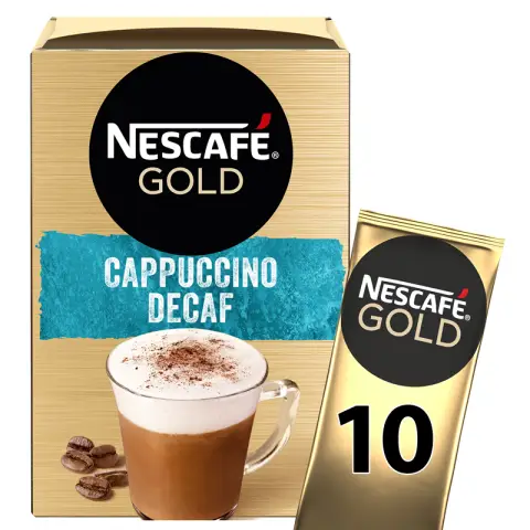 Nescafe Gold Nescafé Gold Cappuccino Décaféiné Non Sucré 10 bâtonnets