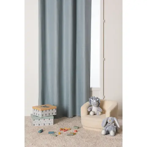Verdunkelungsvorhänge Vollverdunkelung Perforationsfrei - 140 x 260 cm - Blau