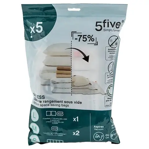 5Five LOT VAC BAG X5 AIRLESS