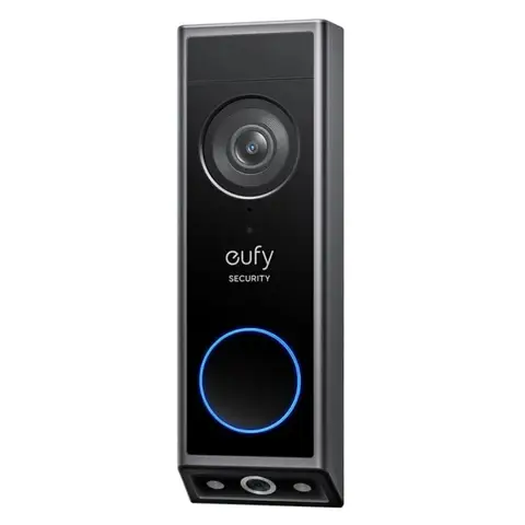 eufy Security Video türklingel E340, Dual türklingel mit Kamera mit Paketerkennung, 2K Full HD Farb-Nachtsicht, Kabel- oder Akkubetrieben, kompatibel mit HomeBase S380, Gebührenfreie Nutzung