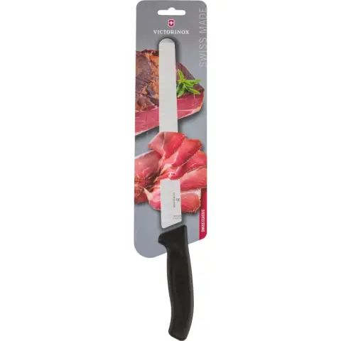 Victorinox Swiss Classic Serie Tranchiermesser Schinkenmesser - 25 cm - Schwarz